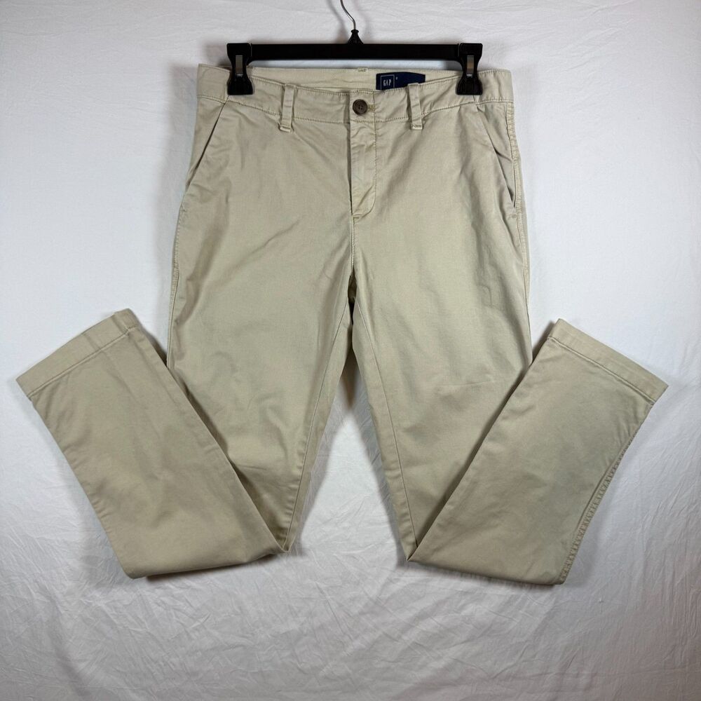 GAP Khaki Chino Pants Straight Leg Stretch Size 0